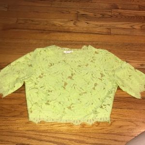 Neon Lace Crop Top